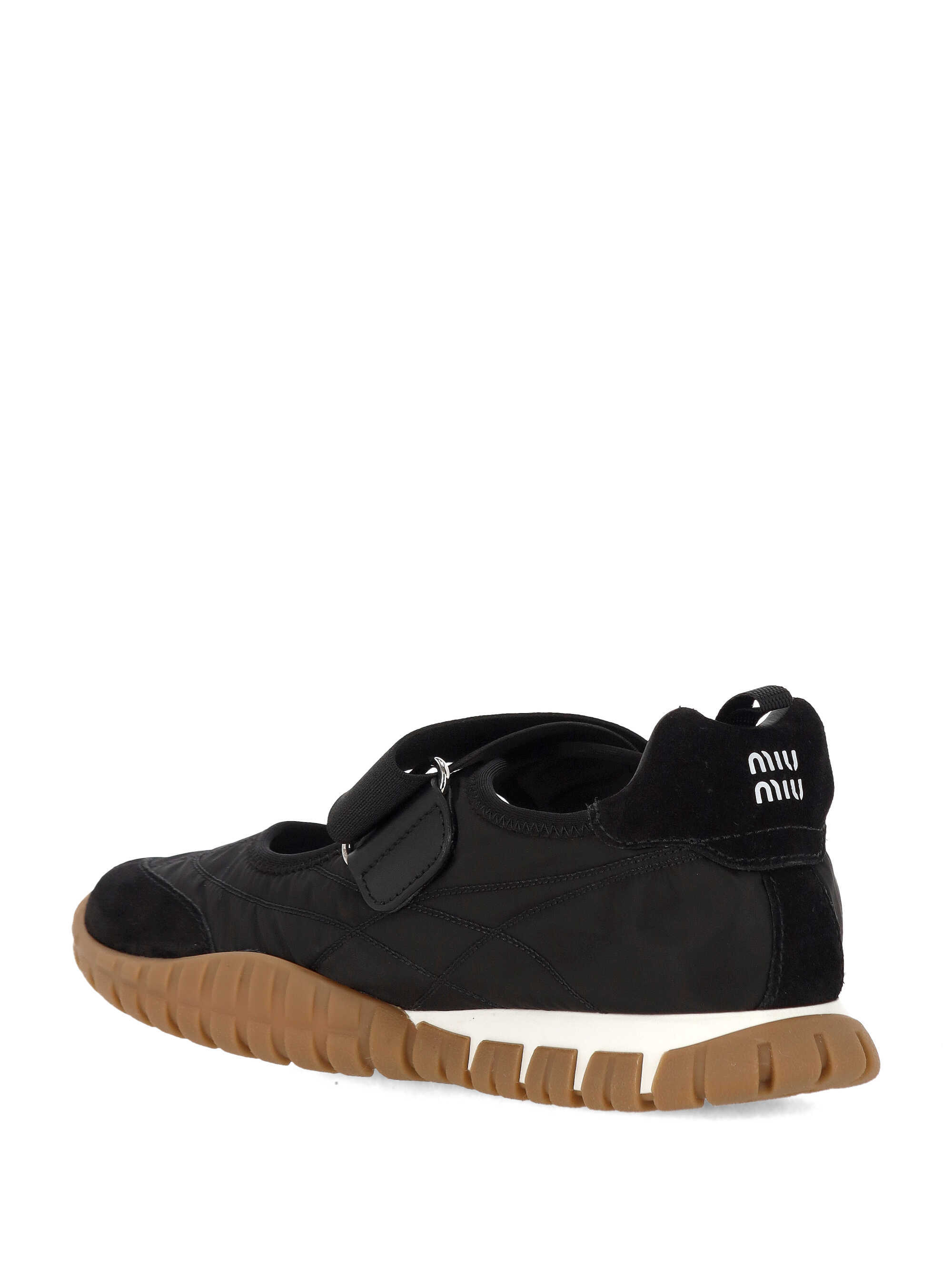 Miu Miu Tyre Ballerina Shoes In Black