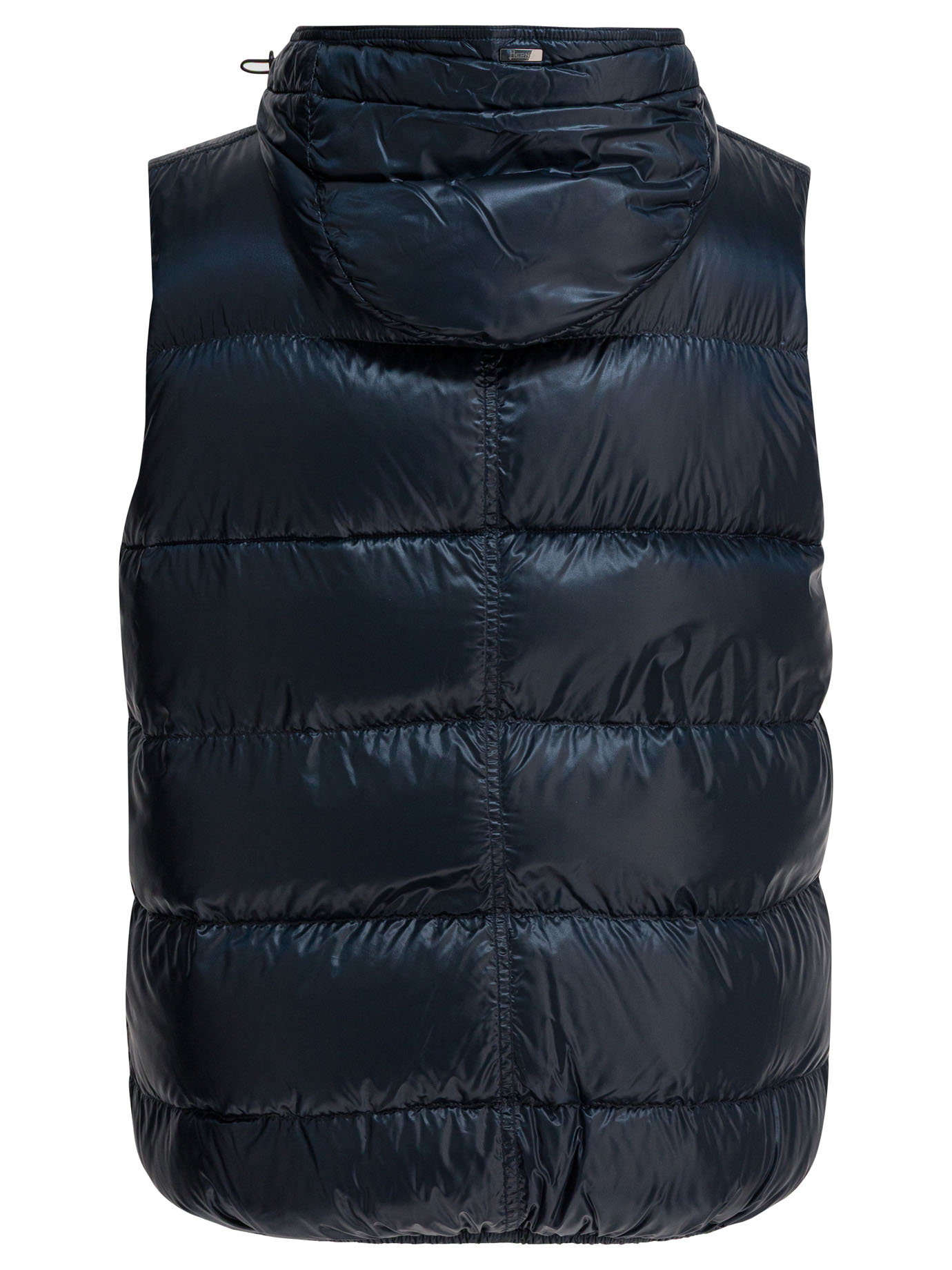 Herno Hooded Quilted Gilet In Blue