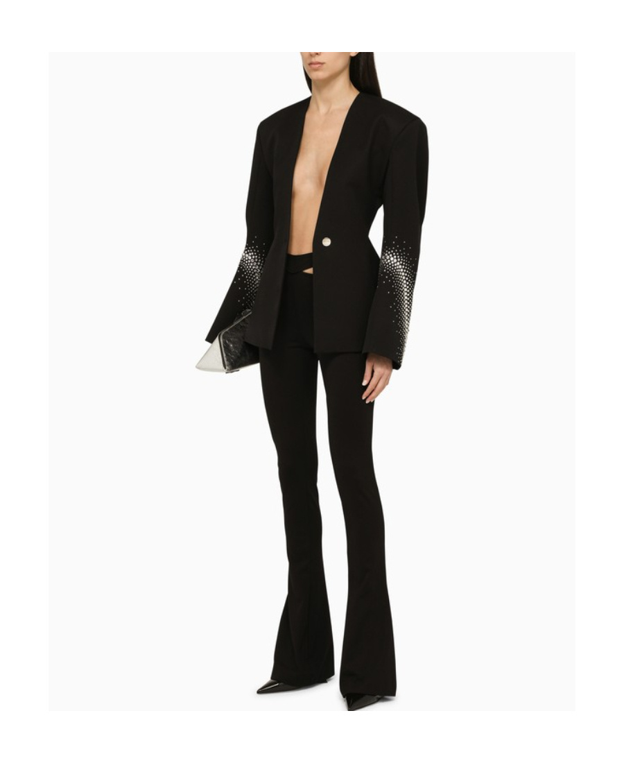 Attico The Cigarette Long Trousers Clothing In Black