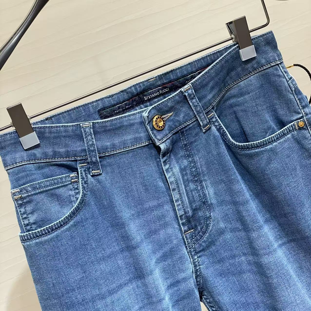 Stefano Ricci Belt-loop Jeans In Blue