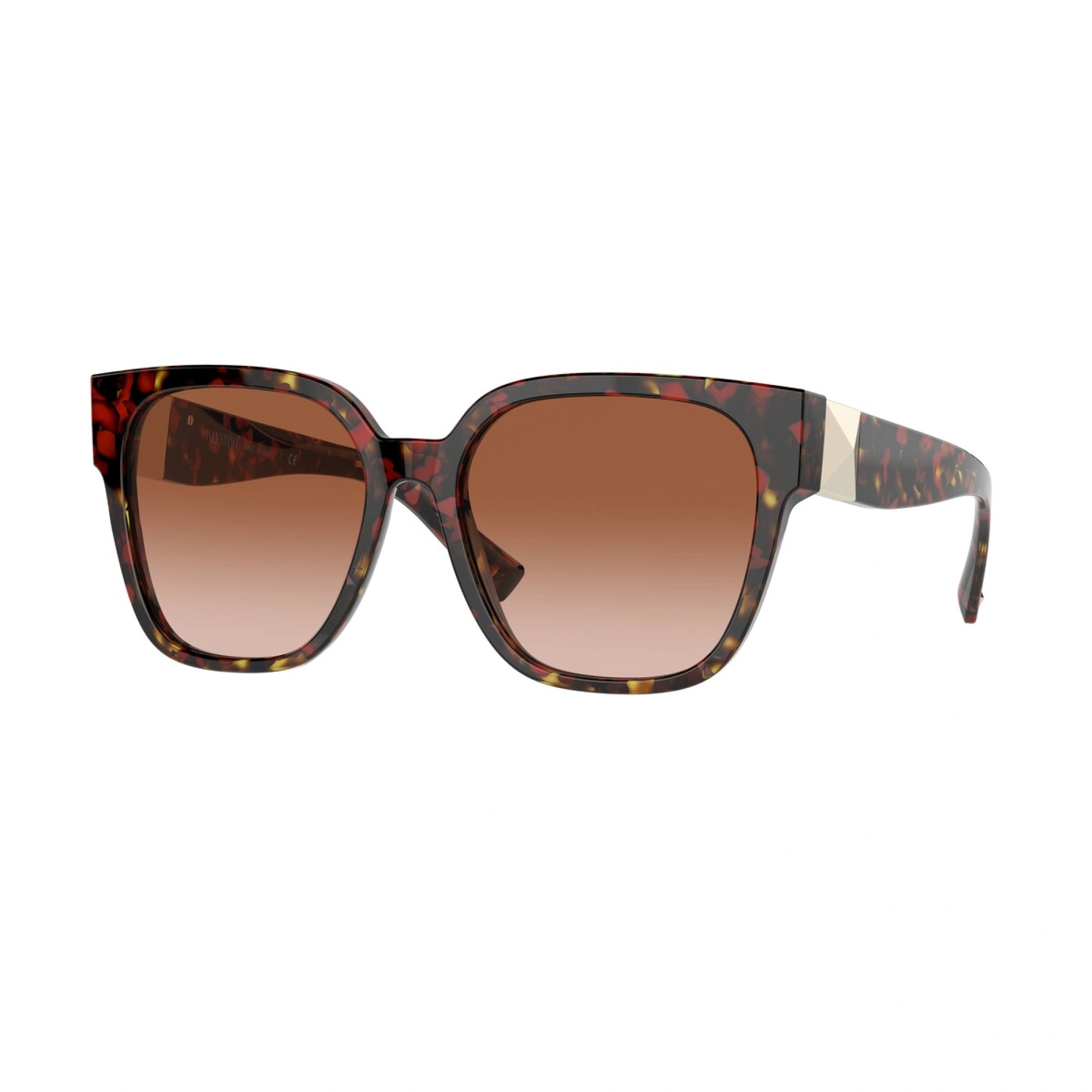 Valentino Logo Sunglasses In Brown