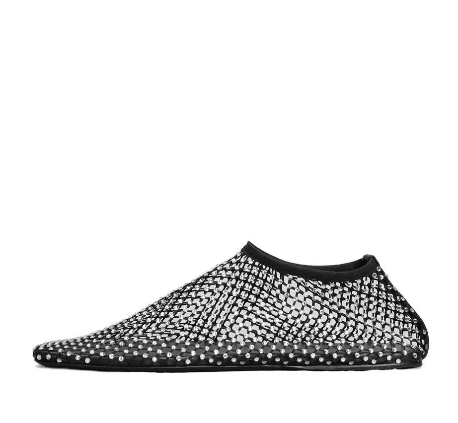 Christopher Esber Mesh Ballerina Flats With Micro Crystals Women