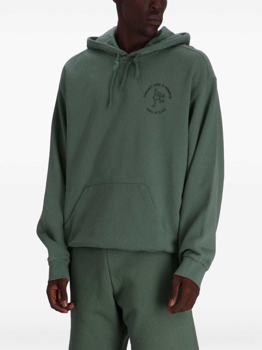 Carhartt Stamped Hoodie In Green