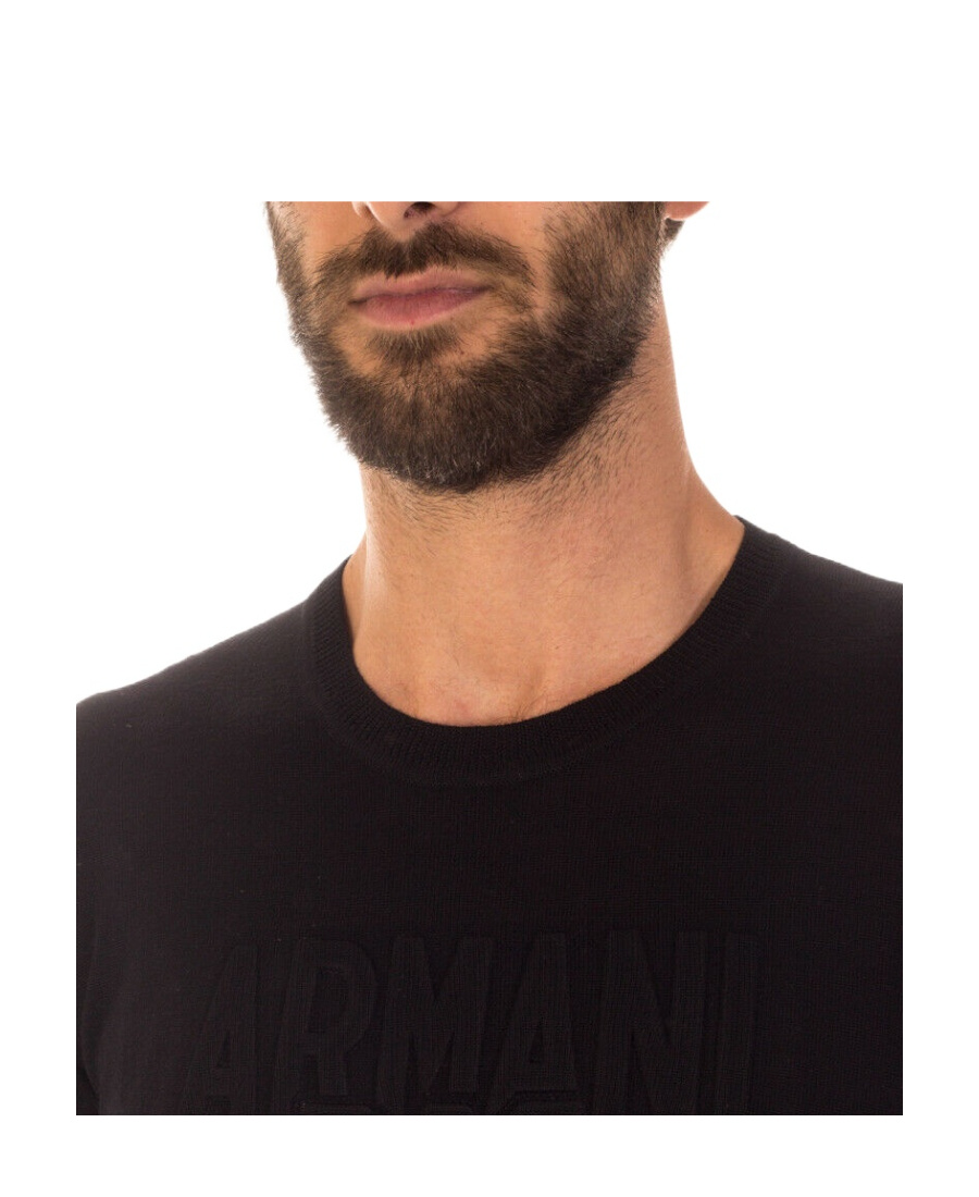 Armani Jeans Logo Pullover In Black