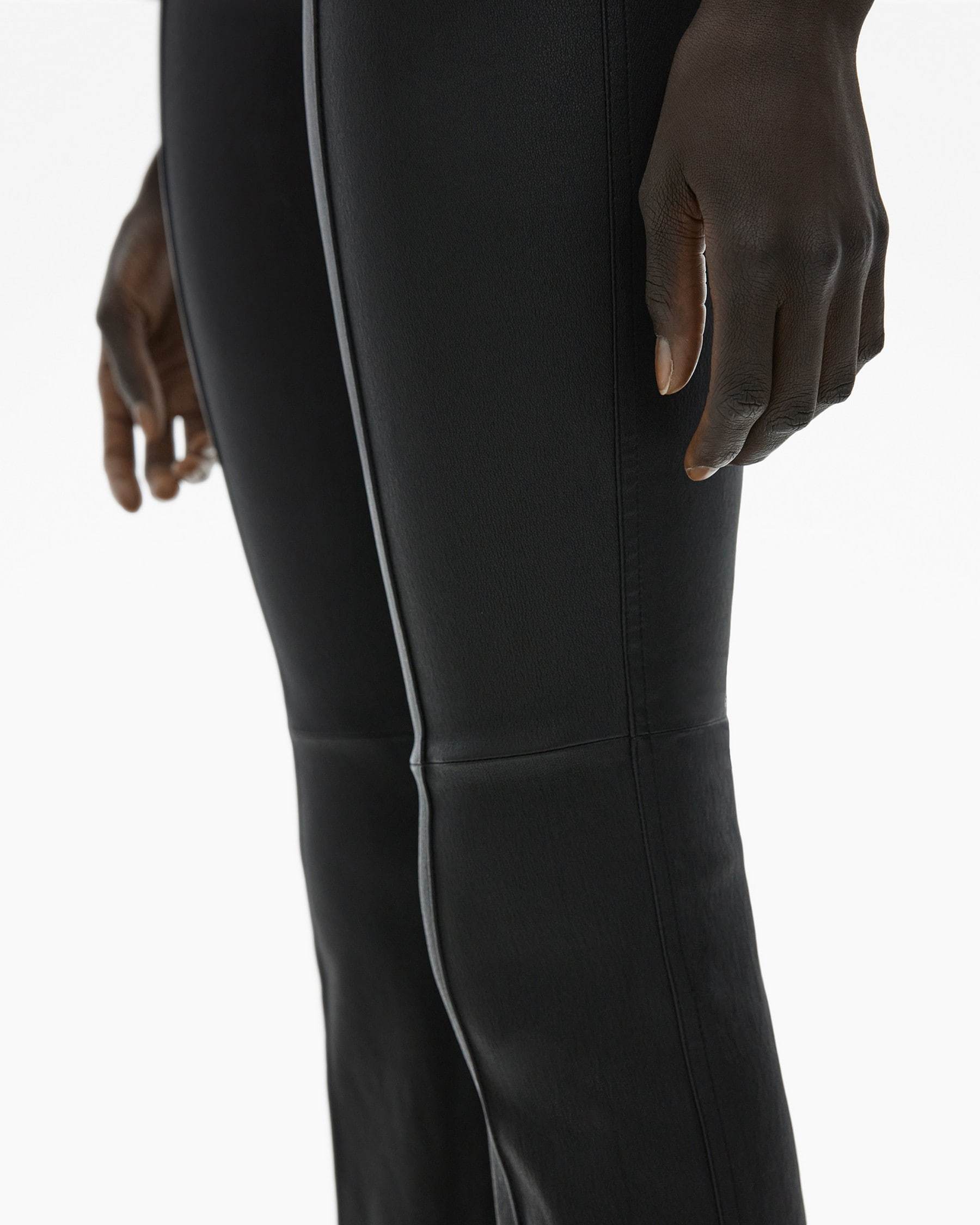 Helmut Lang Vent Wool Blend Bootcut Pants In Black