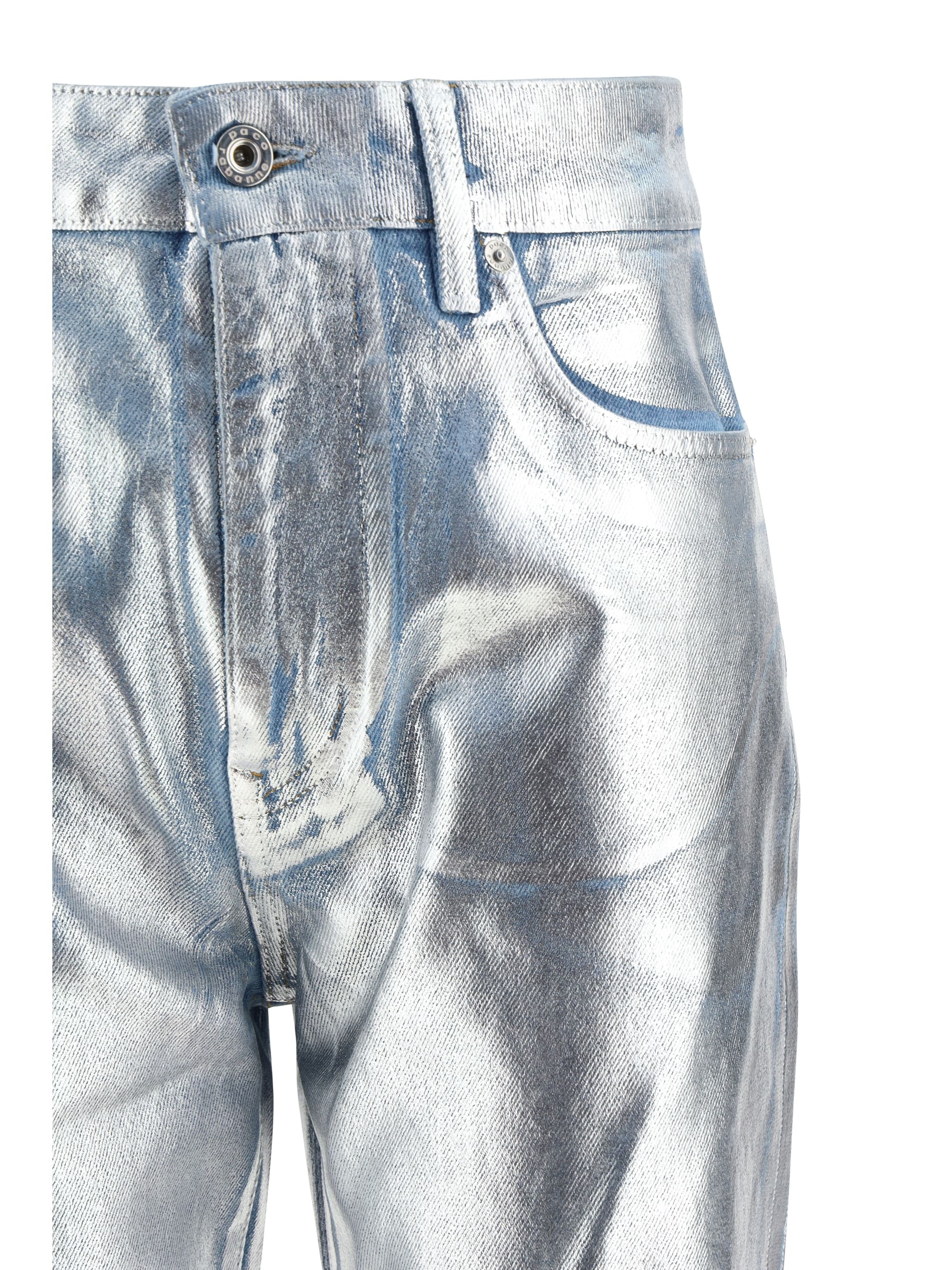 Rabanne Belt Ring Casual Pants In Gray