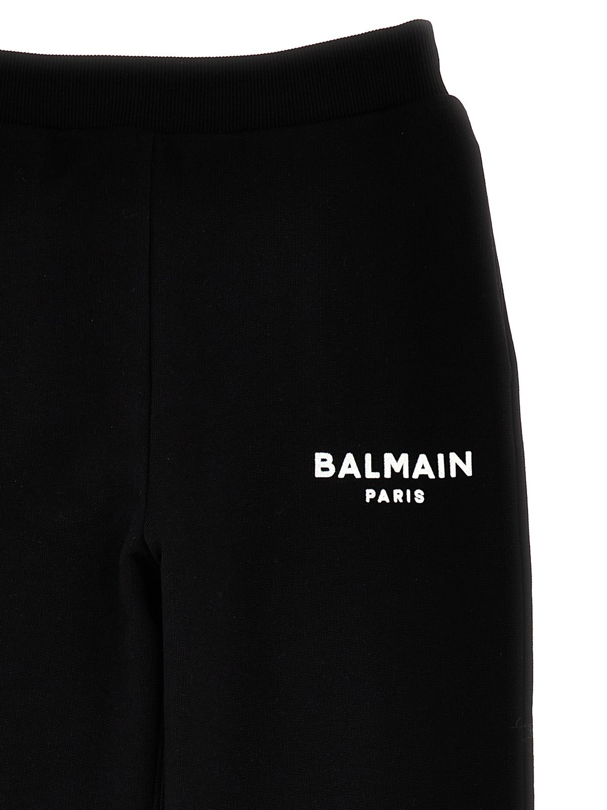 BALMAIN LOGO-PRINT COTTON TRACK PANTS