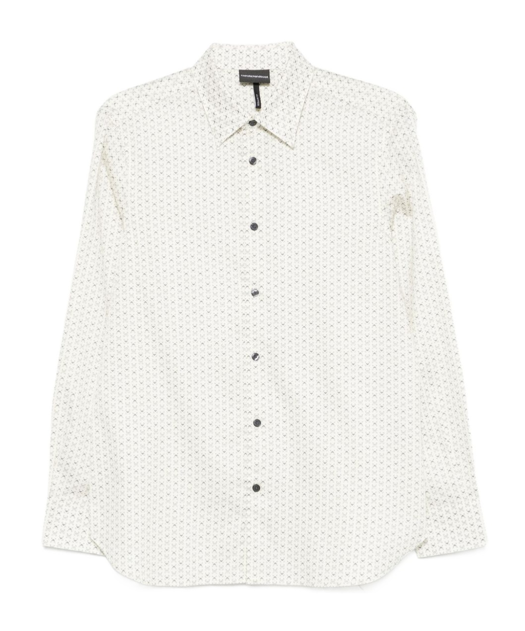 Emporio Armani Logo-print Long-sleeve Shirt In White