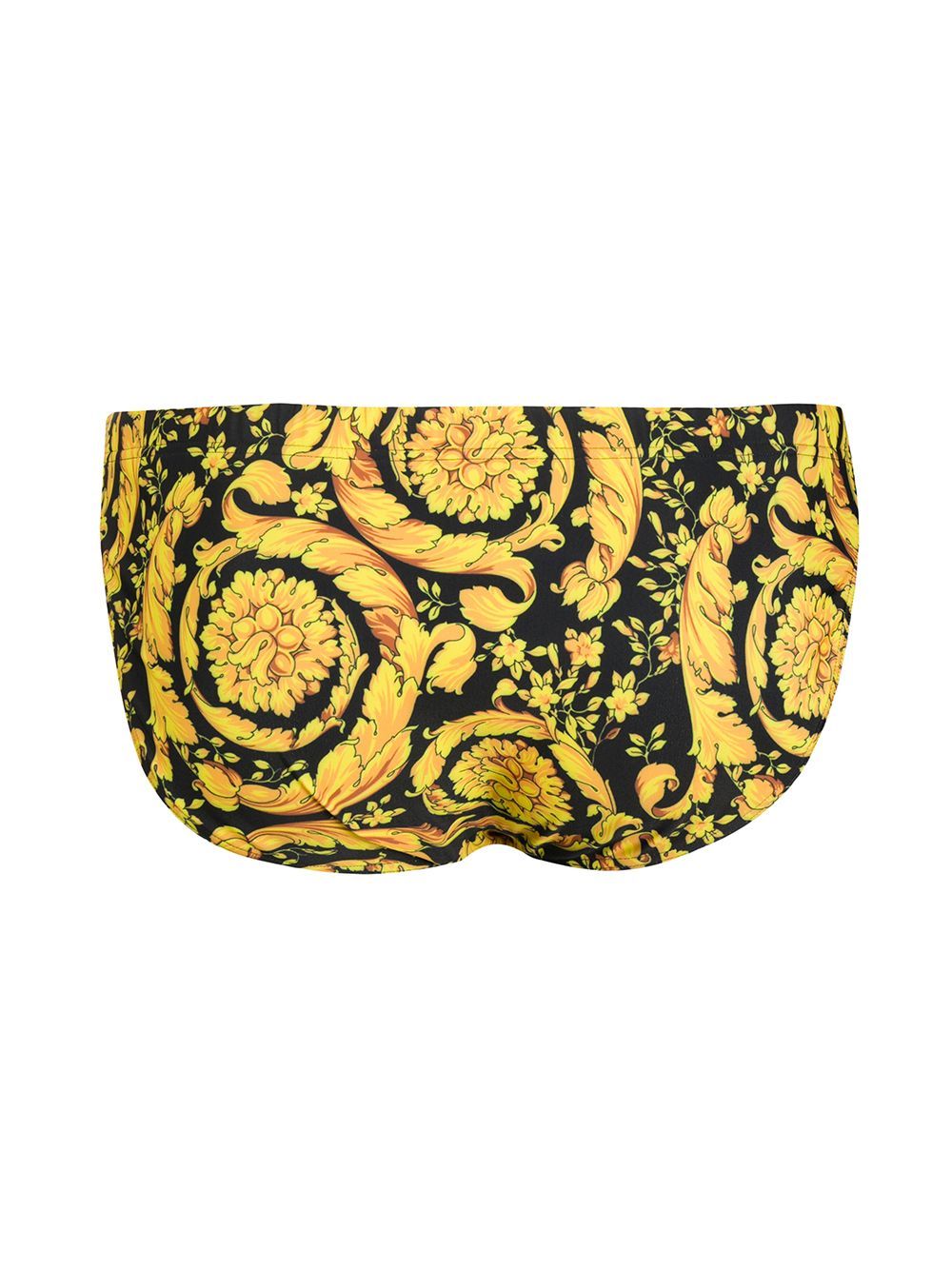 Shop Versace Barocco Print Swimming Trunks In Green