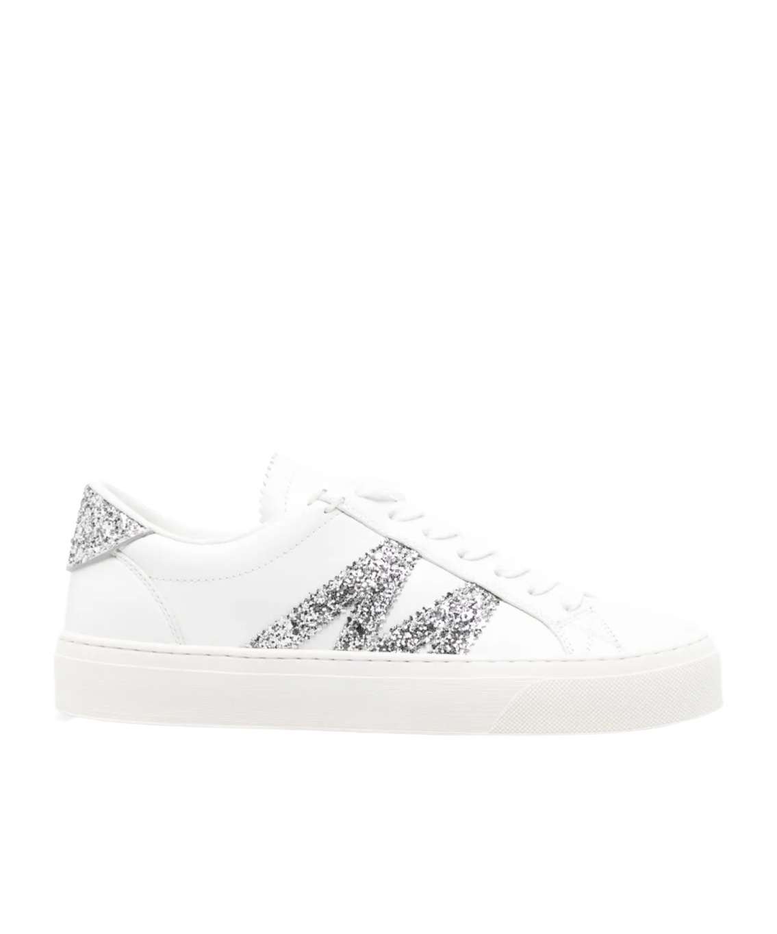 Moncler Monaco Bicolor Low-top Sneakers In White