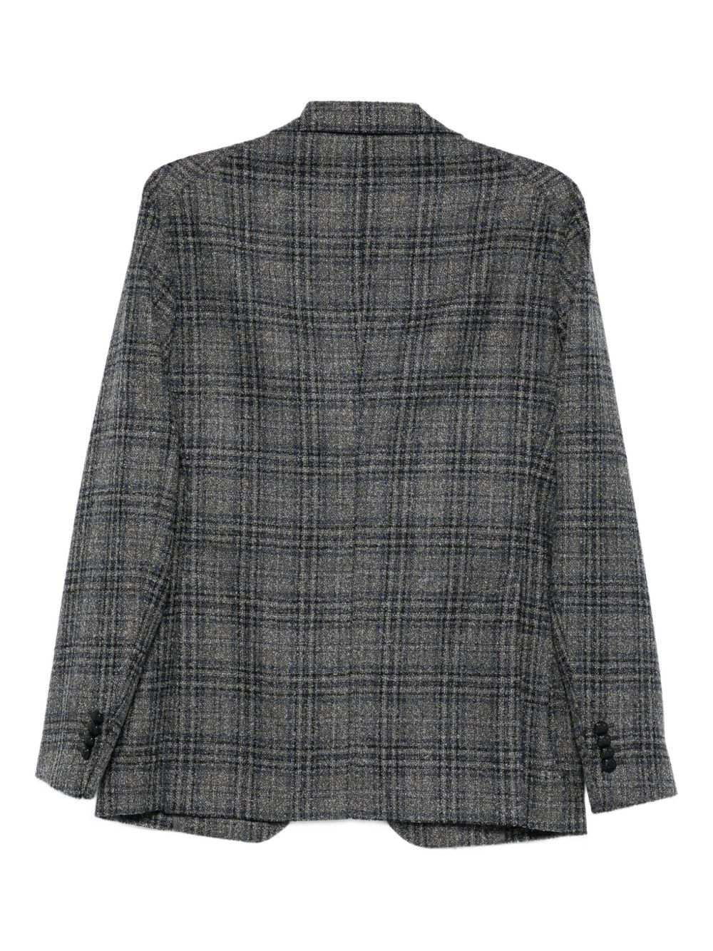 Tagliatore Plaid Tailored Jacket With Notch Lapels In Gray