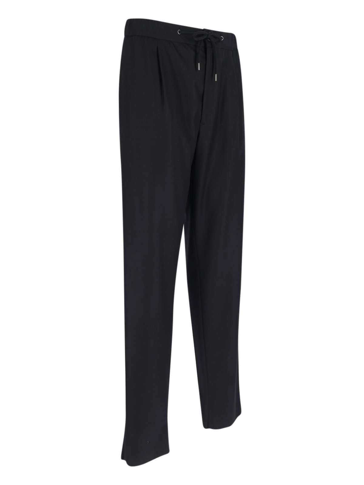 Giorgio Armani Trousers Featuring Elastic Waistband And Pockets In Black