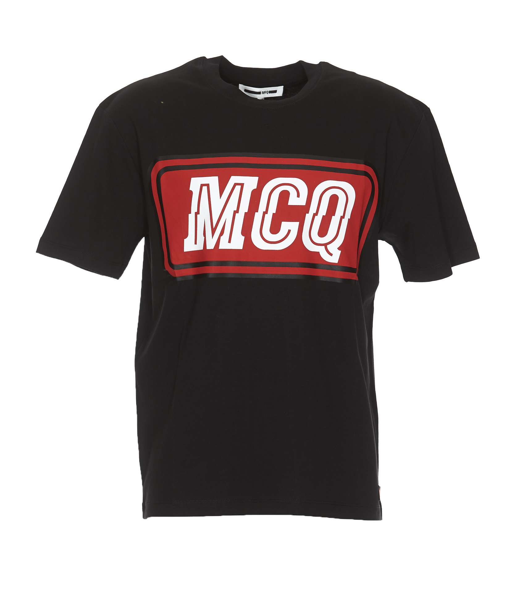 Mcq By Alexander Mcqueen Mcq Letter Printed Short-sleeved T-shirt In Black