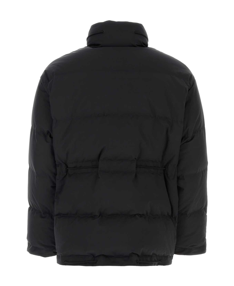 Shop Valentino Logo-print Padded Jacket In Black