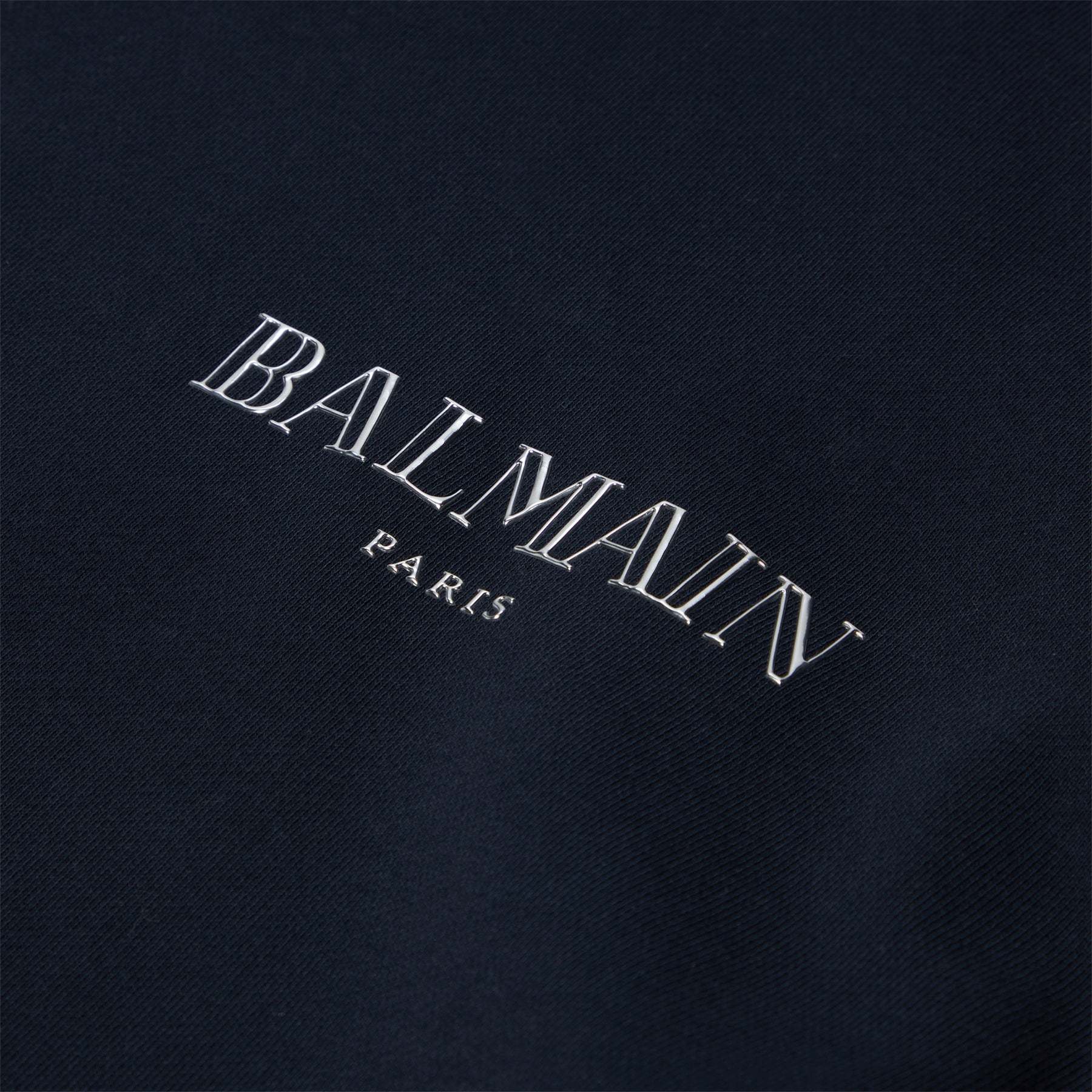 Balmain Logo-graphic Drawstring Hoodie In Blue