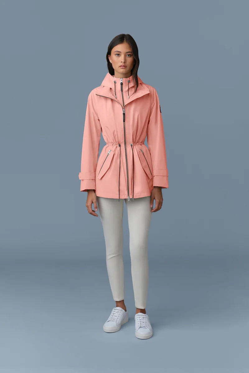 Mackage Jacket With A Stand-neck Zipper In Pink