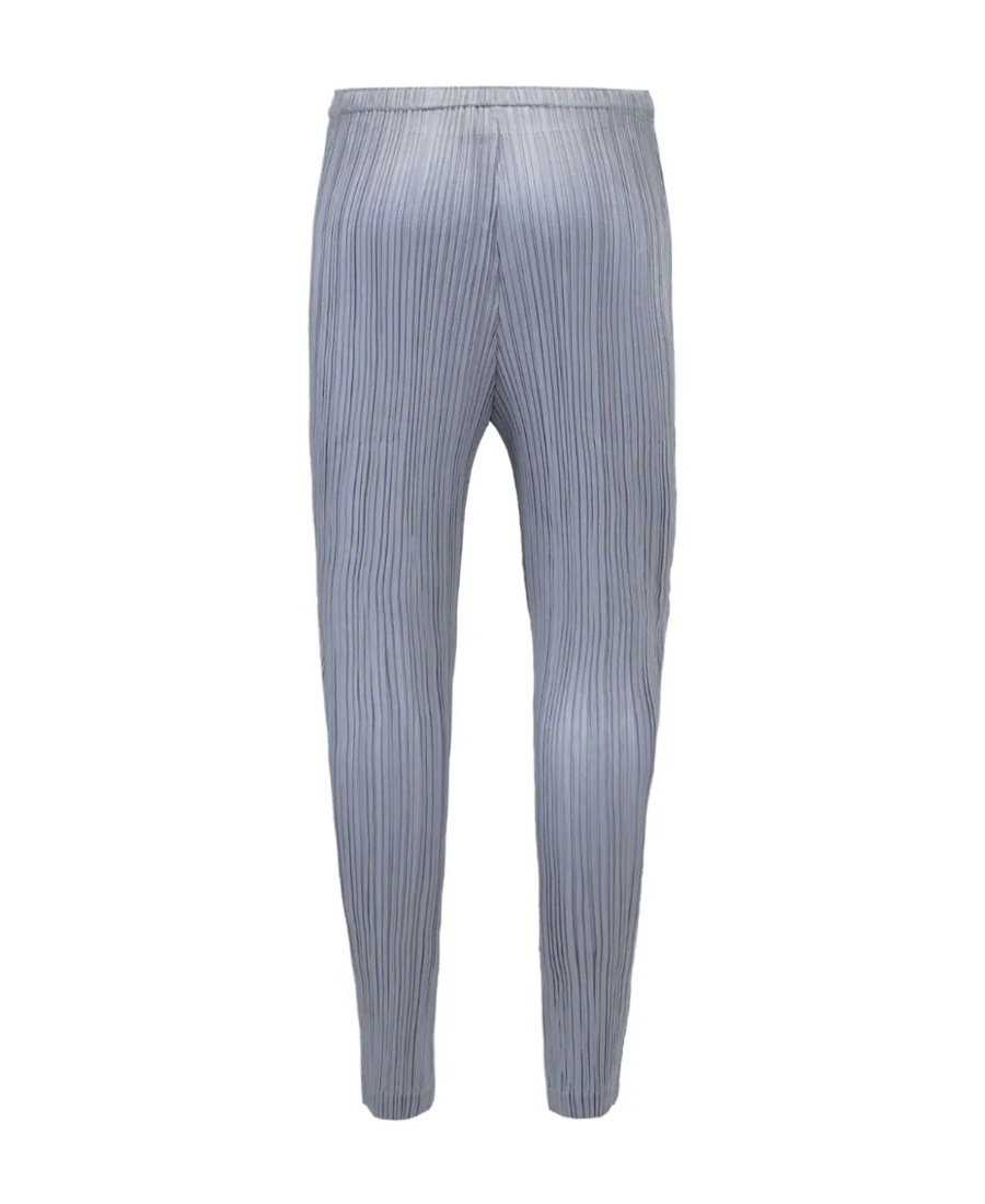 Shop Issey Miyake Plissé-effect Elasticated-waist Trousers In Blue