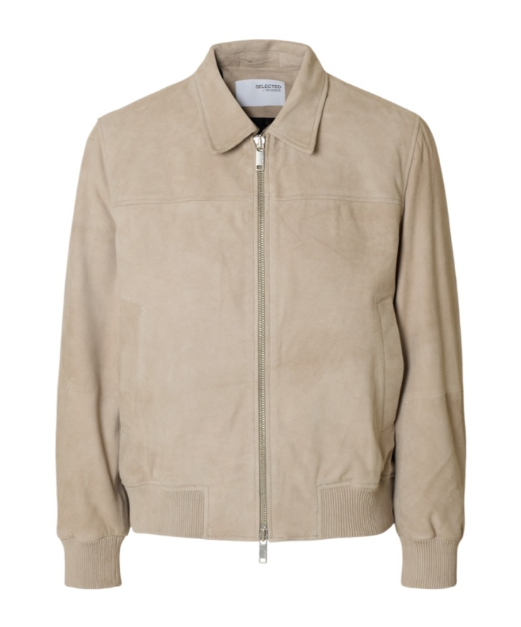 Selected Long Sleeve Leather Jacket