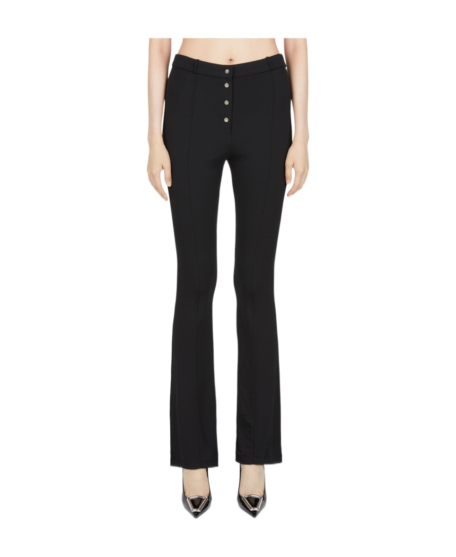 Rabanne Flare Button Pants In Black