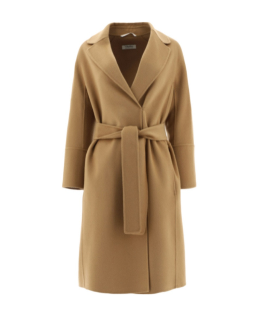 Max Mara Knee-length Brown Cashmere Coat In Brown