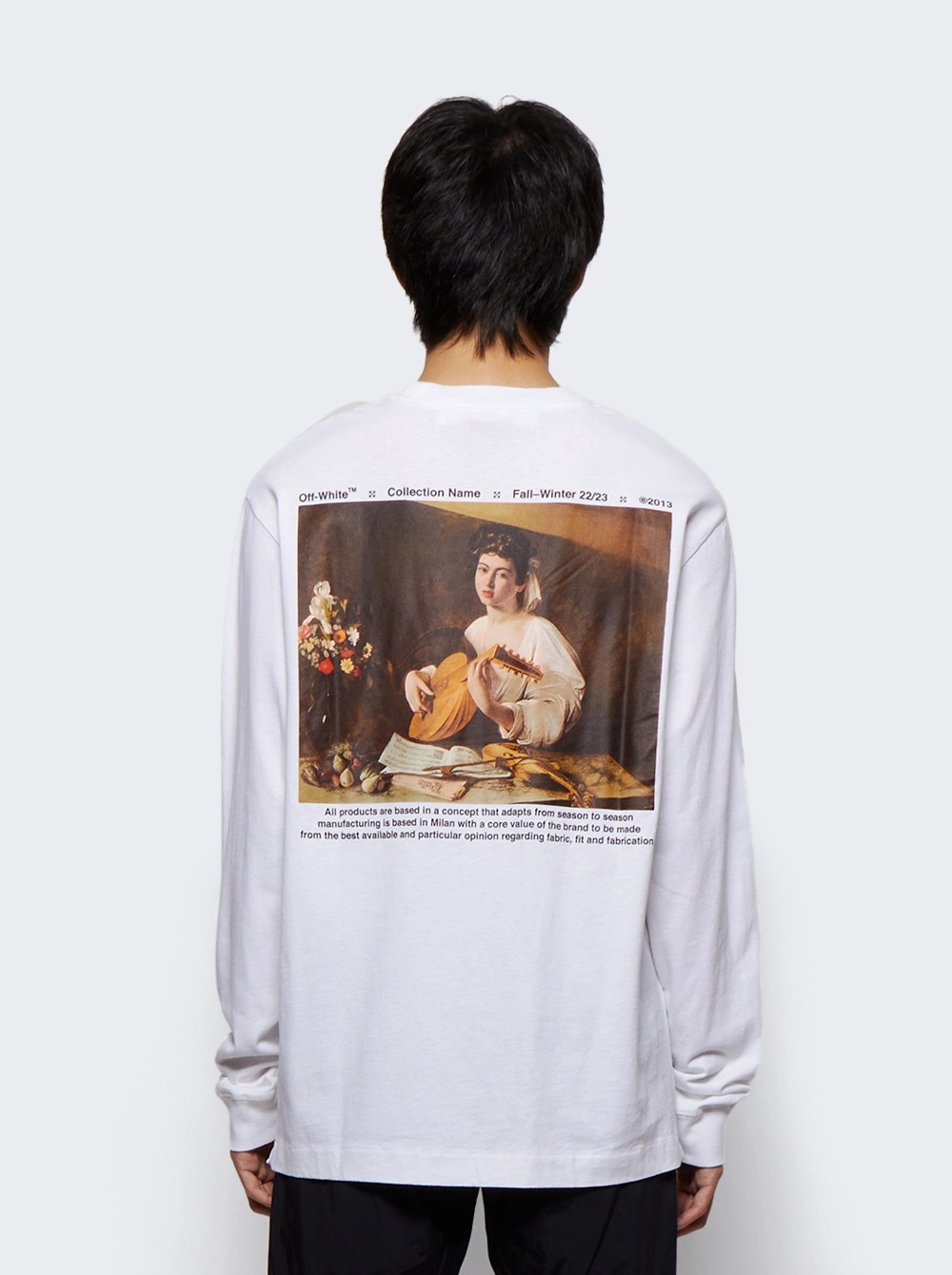 Off-white Caravaggio Lute Print T-shirt In White