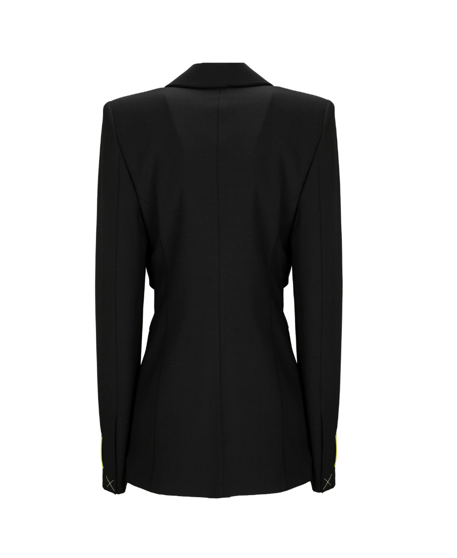 Off-white Twisted Blazer Wool Blend Jacket In Black