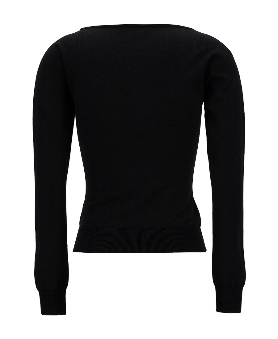 ALEXANDER MCQUEEN ALEXANDER MCQUEEN LONG SLEEVED SQUARE-NECK KNITTED TOP