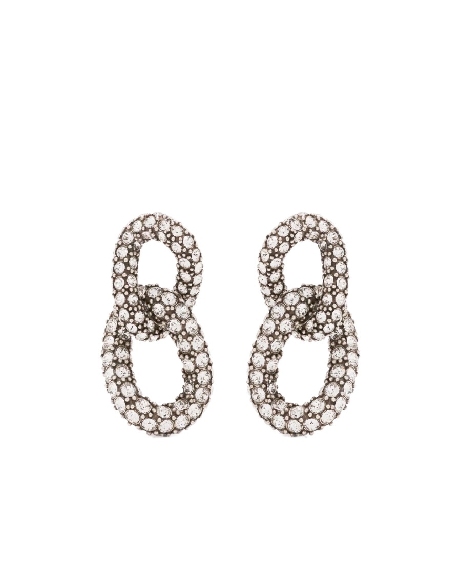 Isabel Marant Funky Ring Crystal-embellished Earrings In White