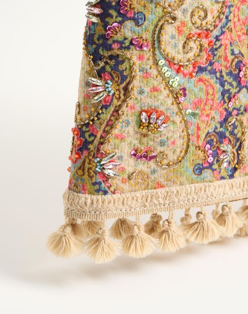 Valentino Embroidered Mini Skirt In Nude
