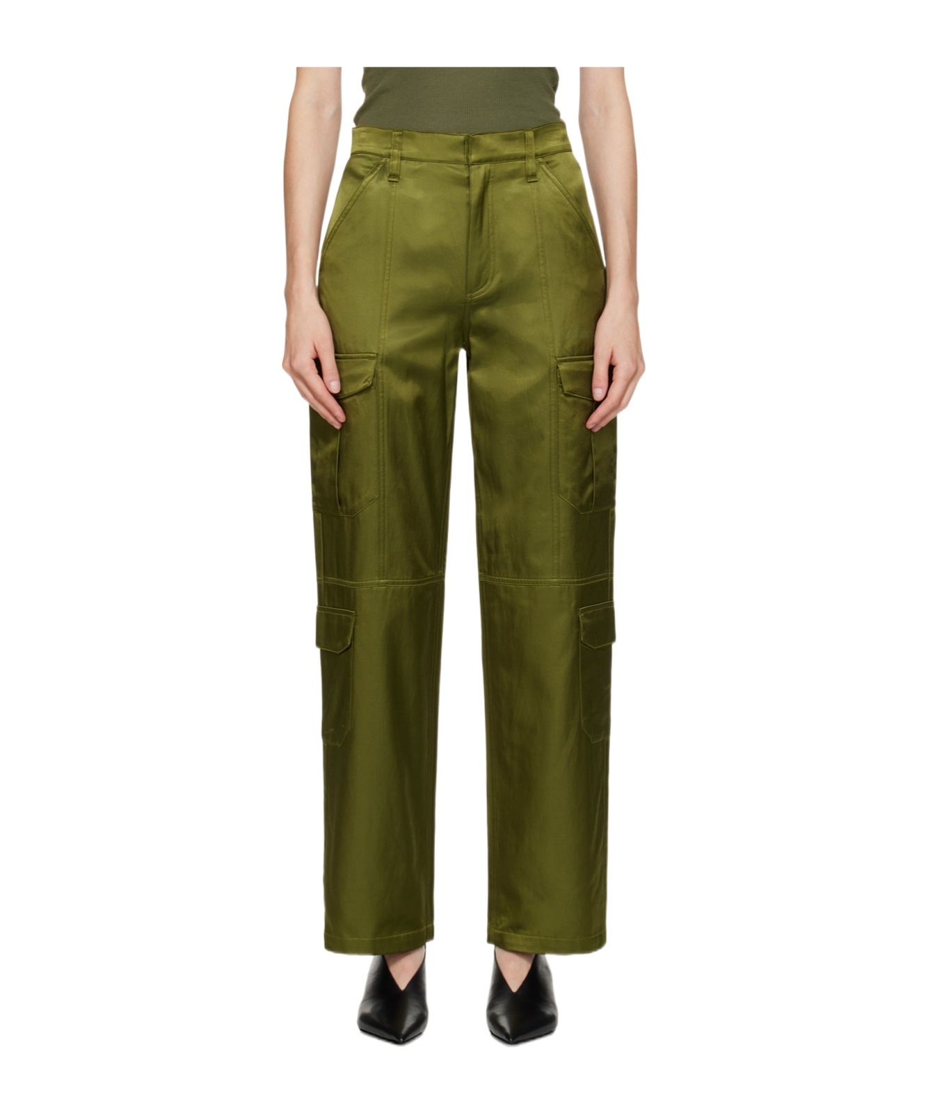 Rag & Bone Cailyn Overalls Casual Pants In Green