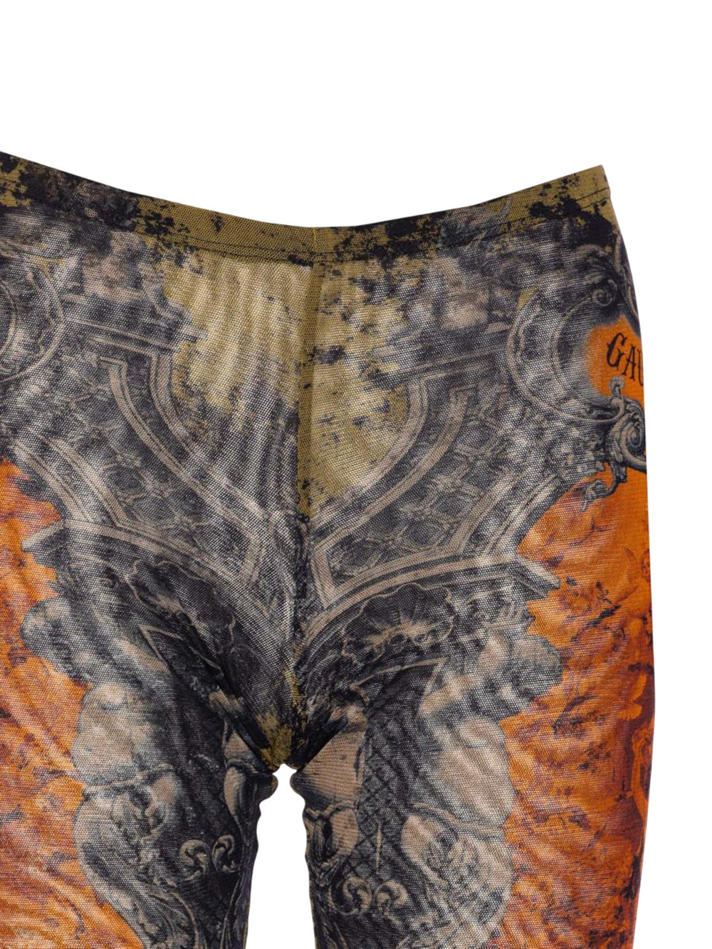 Jean Paul Gaultier Women The Medaillon Print Mesh Trousers In Multi