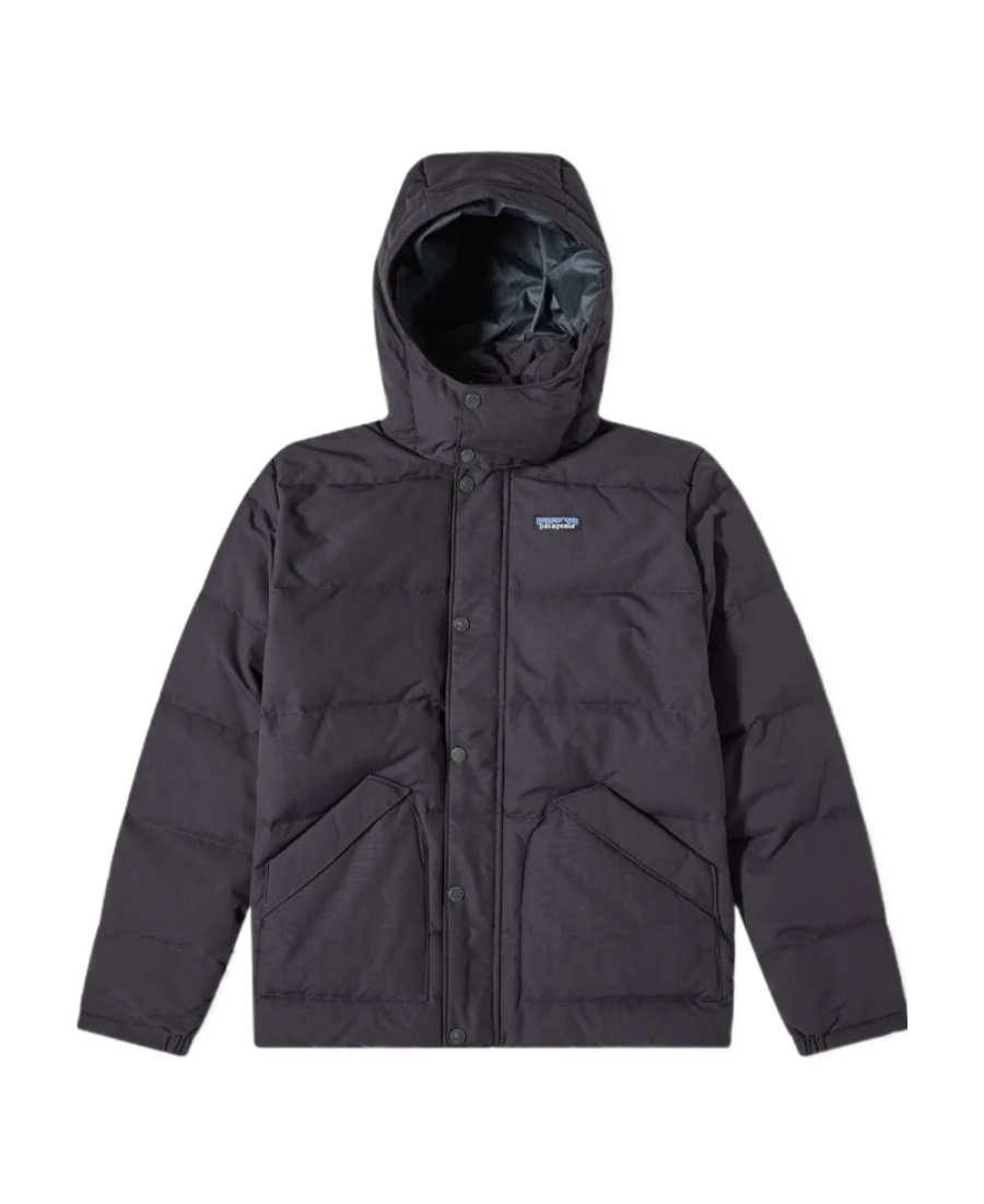 Patagonia Downdrift Down-filled Hooded Jacket In Black