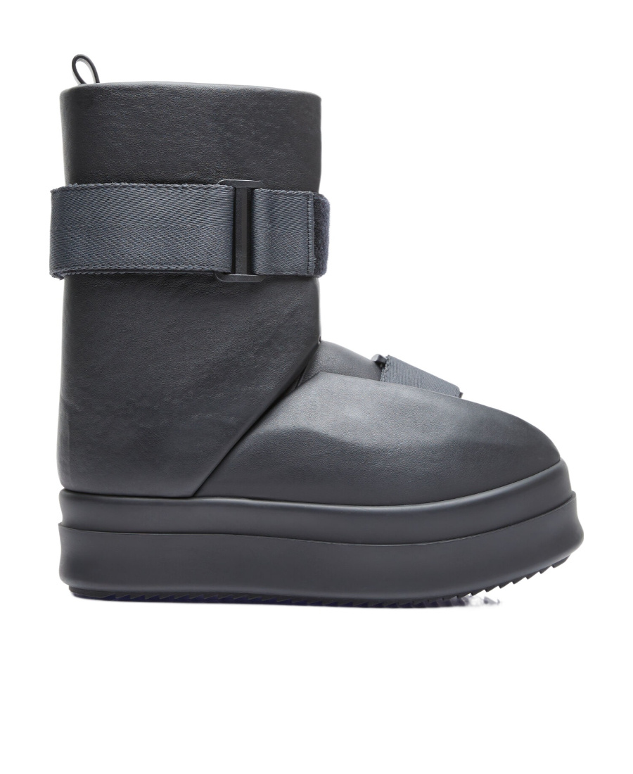 Rick Owens Buckled Leather Ankle Boots In Black
