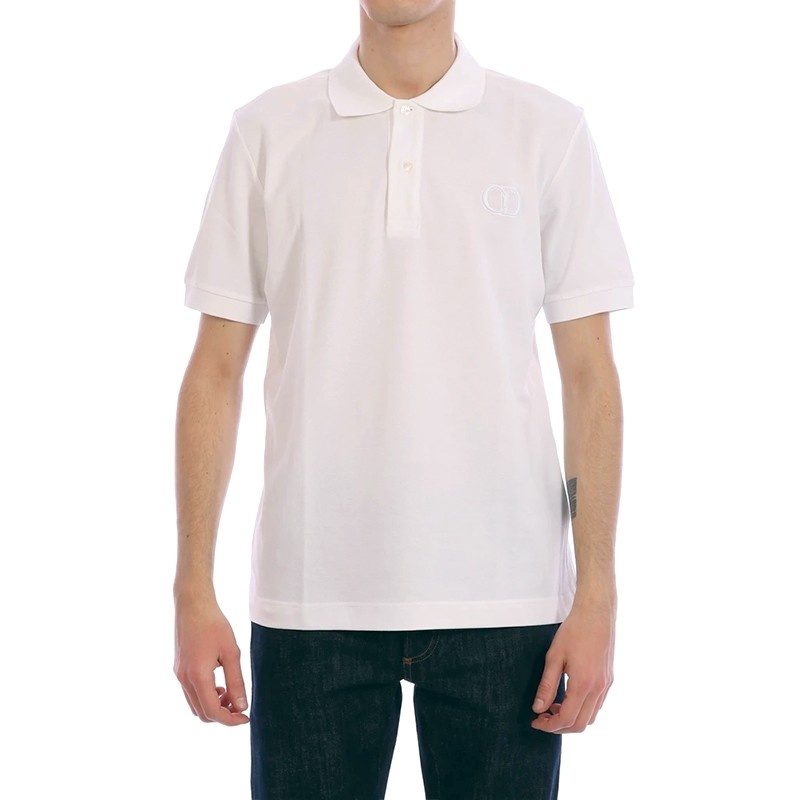 Dior Logo-fitting Polo Shirt In White