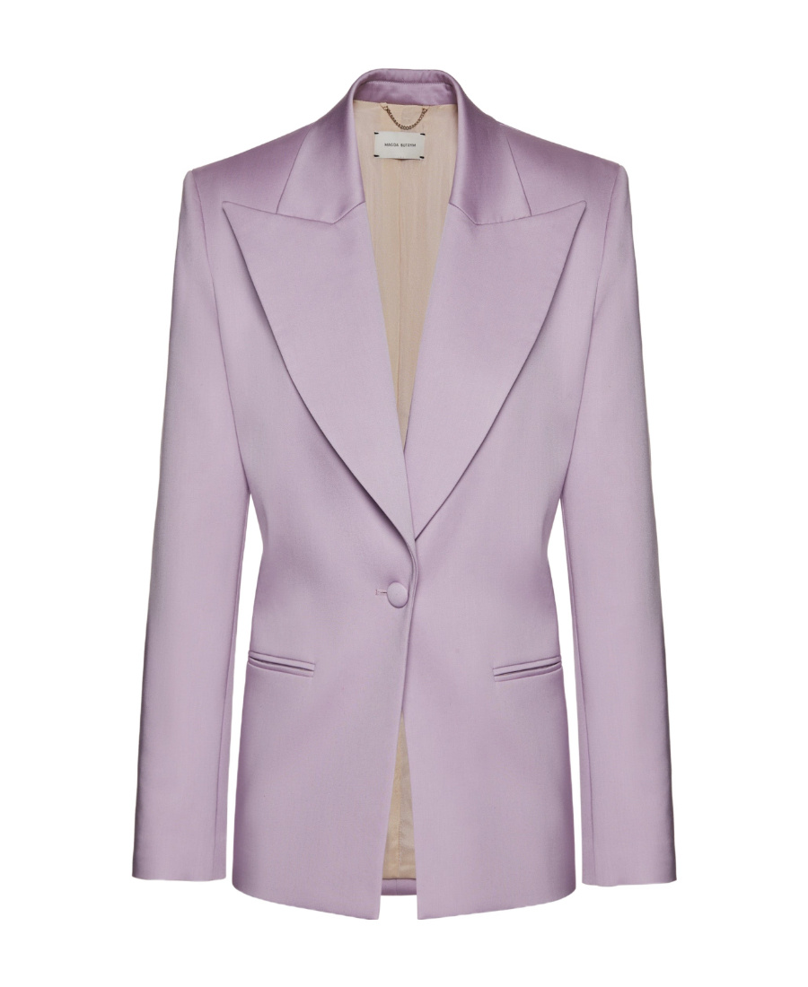 Magda Butrym Single-button Suit Jacket In Purple