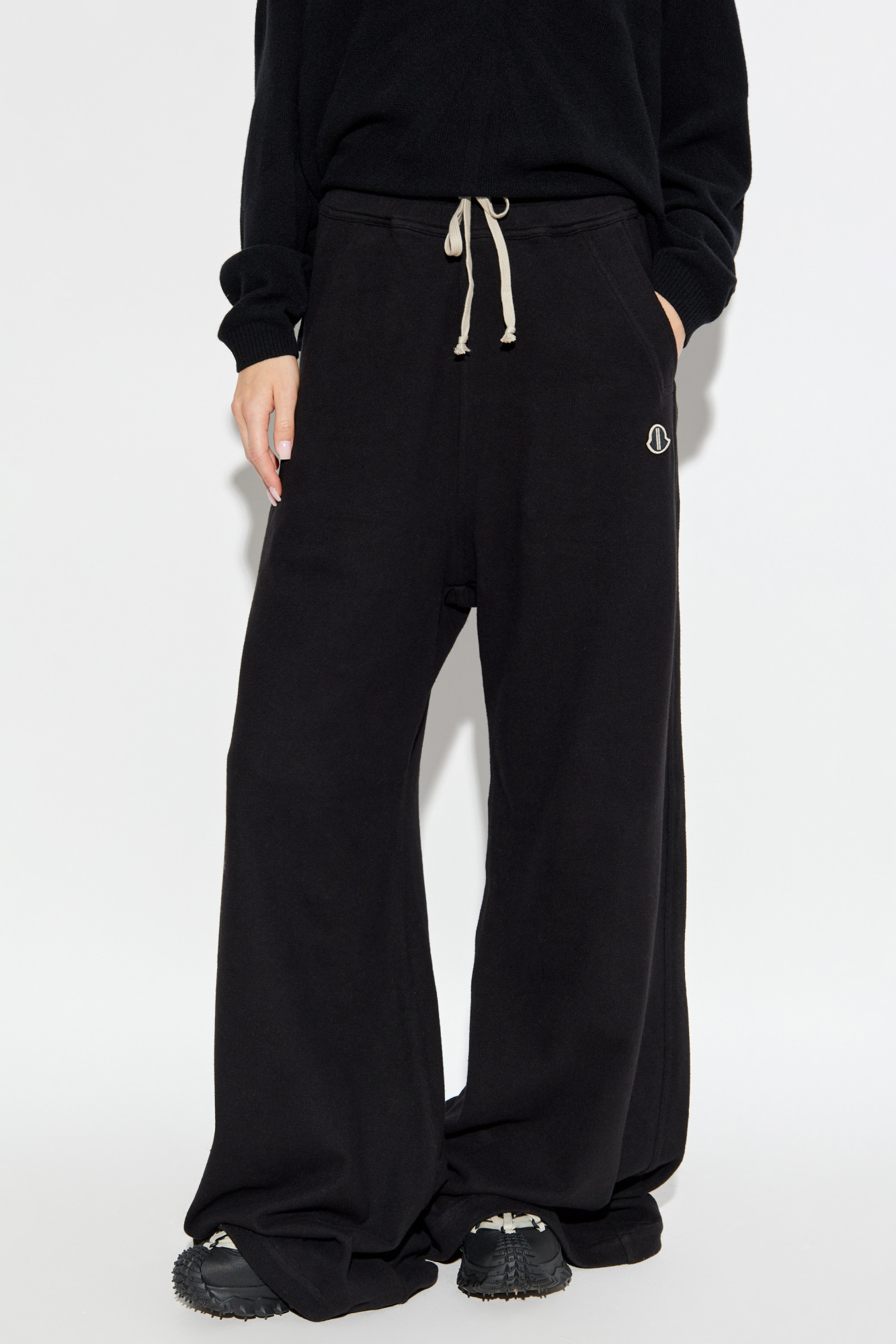 Moncler X Rick Owens Casual Pants In Black