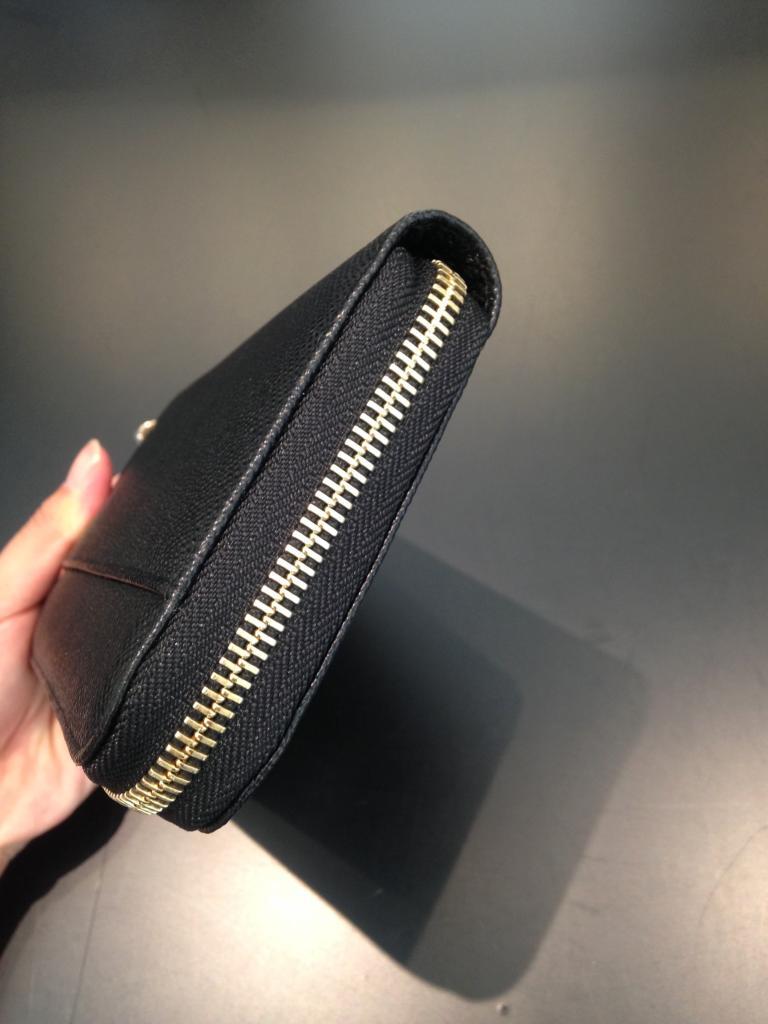Dolce & Gabbana Zip-around Grained Leather Wallet In Black