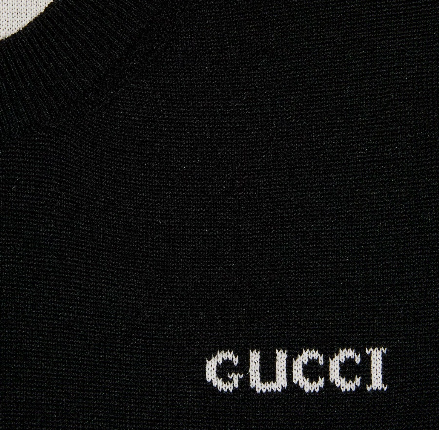 Gucci Knitted Sweater With Inara Pattern In Black