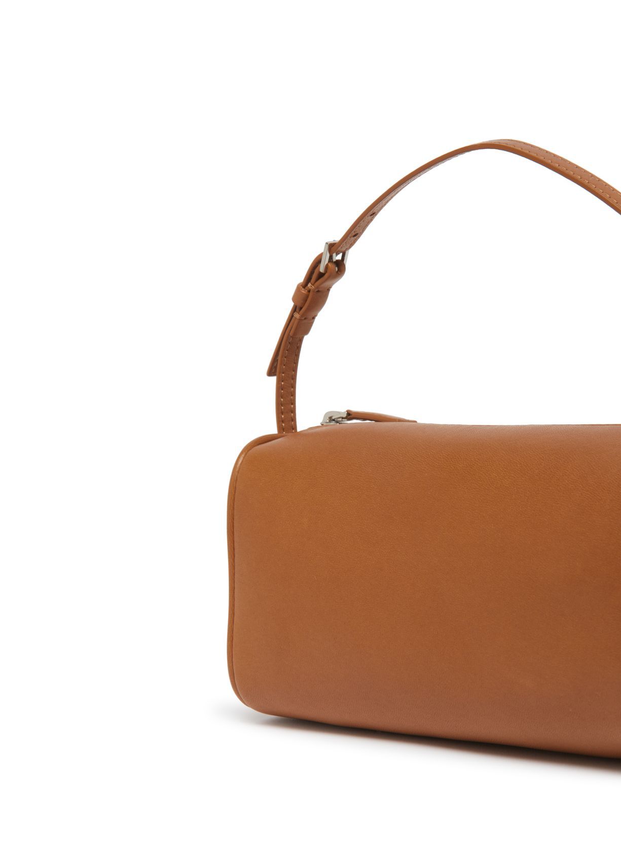 The Row Leather Clutch Bag In Brown