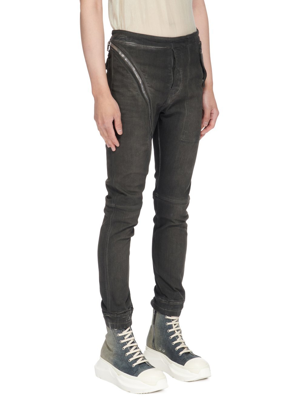 Rick Owens Drkshdw Zip-detail Slim-fit Jeans In Black