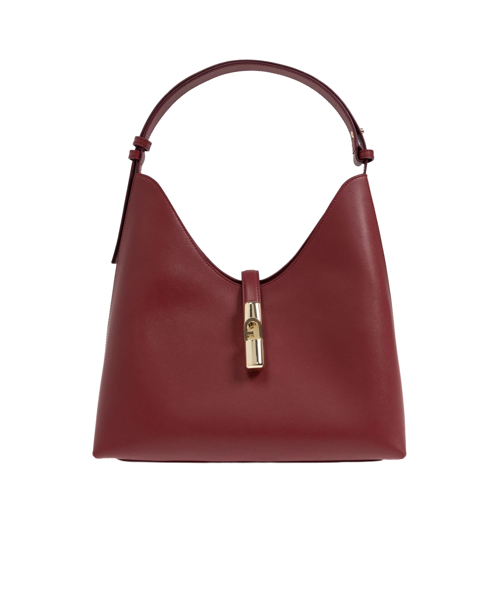 Furla Structured Top Handle Shoulder Bag In Red