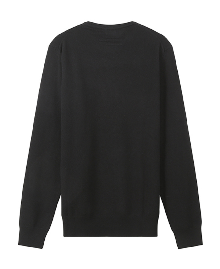 Zegna Long-sleeved Sweater In Black