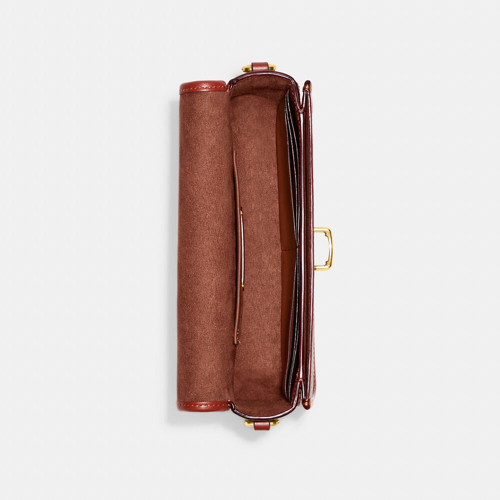 Coach Tabby Monogram Pattern Shoulder Bag In Brown