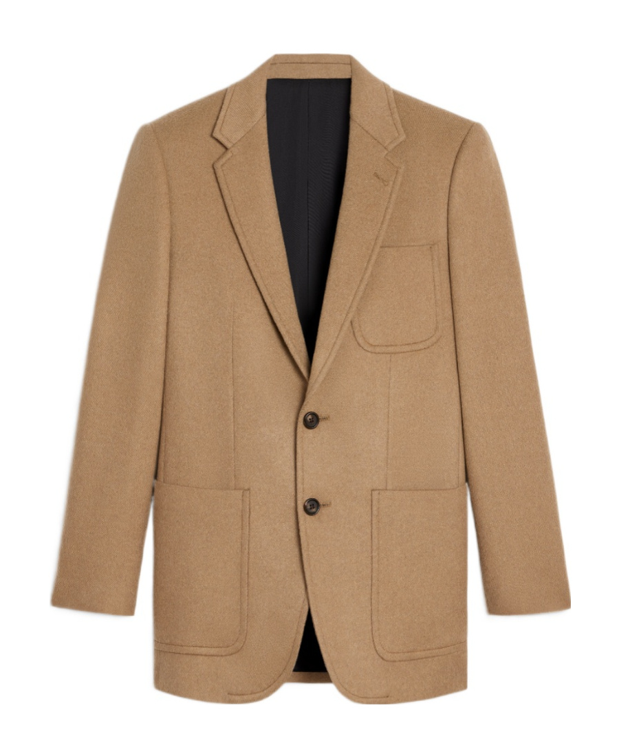 Celine Classic Jacket In Diagonal Cashmere