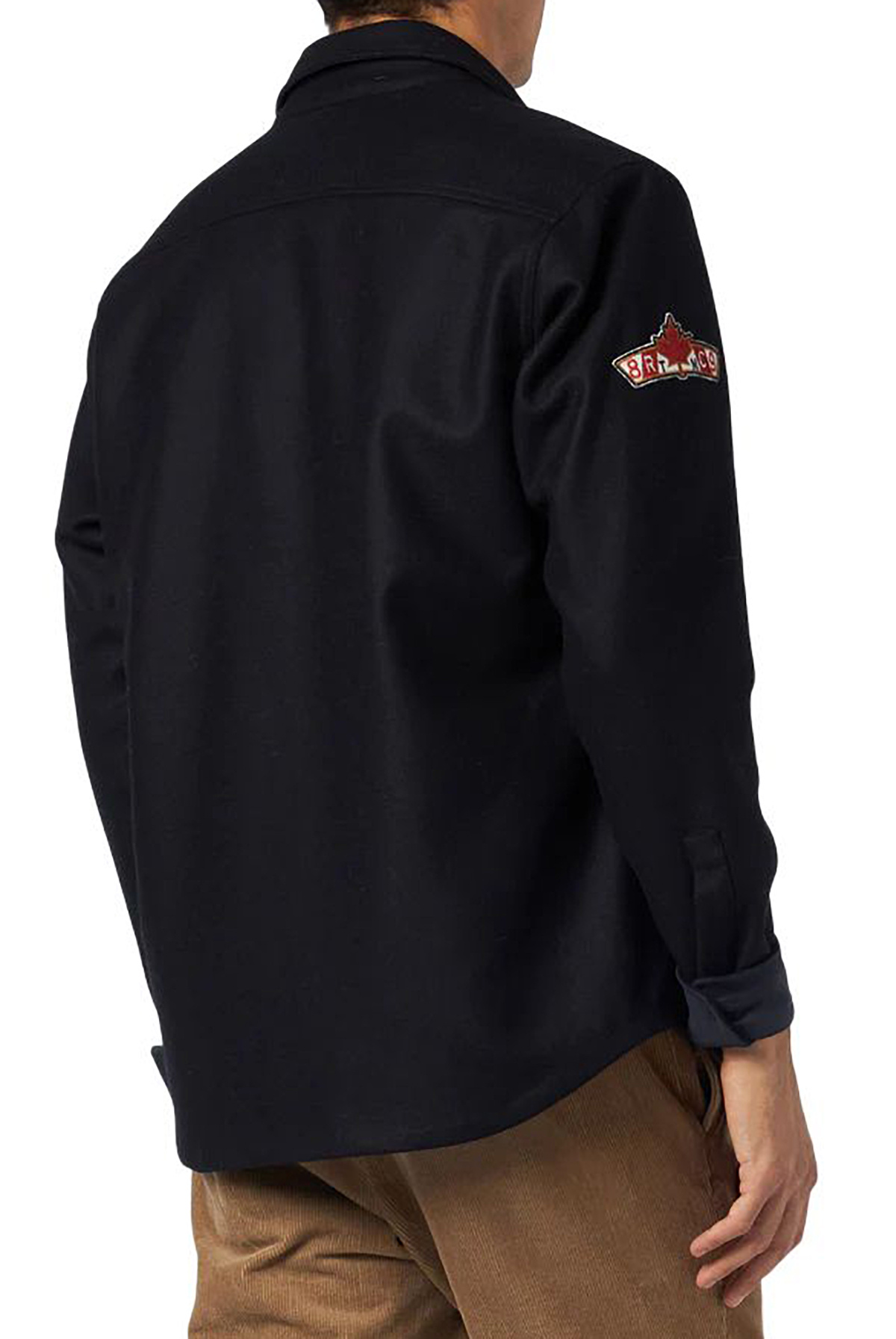 Mc2 Saint Barth Patch Lapel Shirt In Black