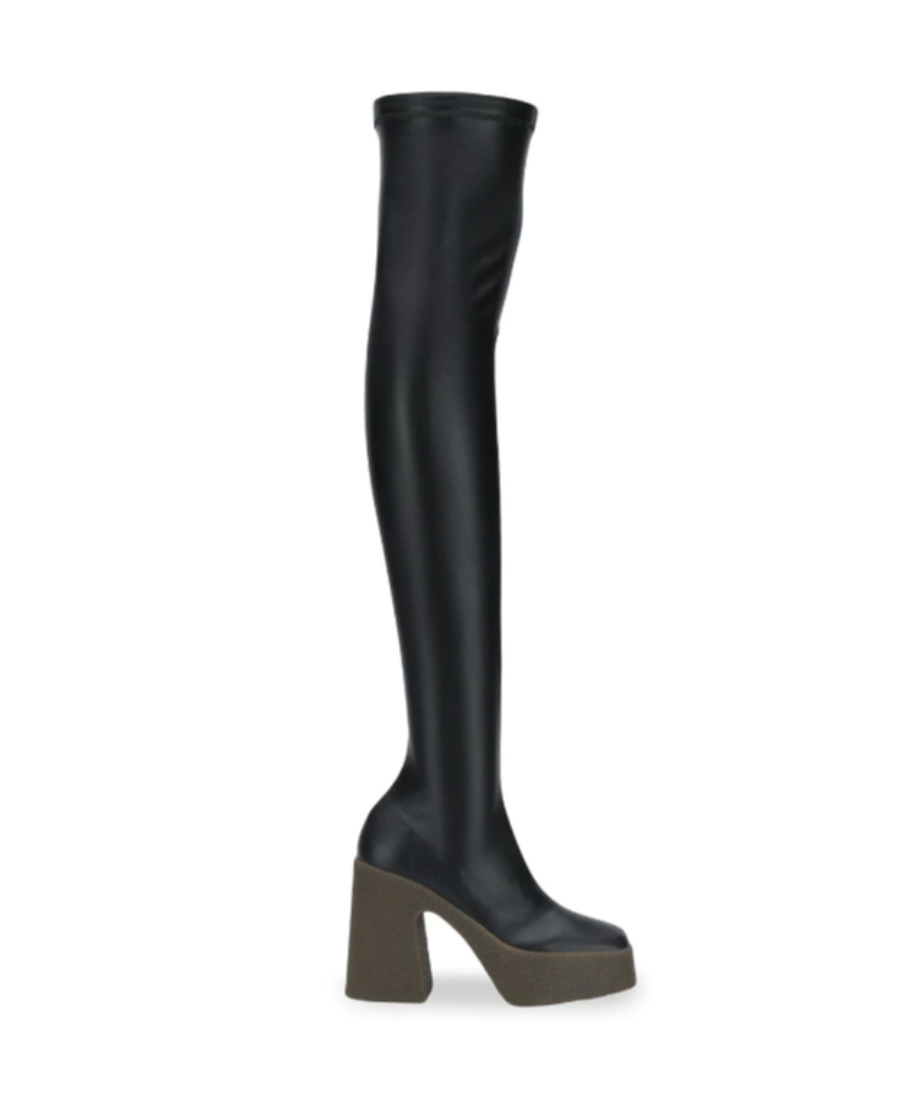 Stella Mccartney Platform Thigh-high Boots In Black
