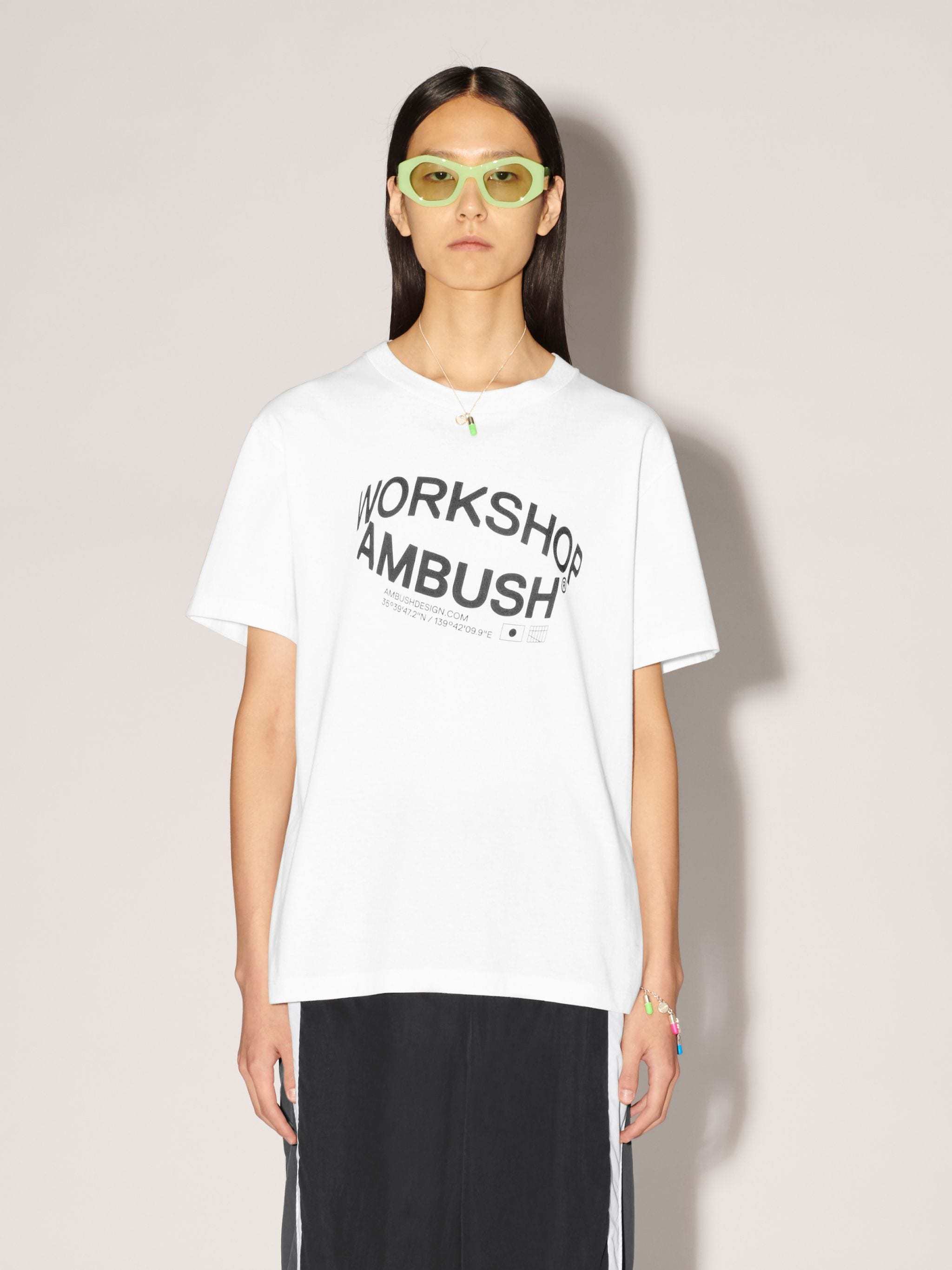 Shop Ambush Revolve Logo-print T-shirt In White