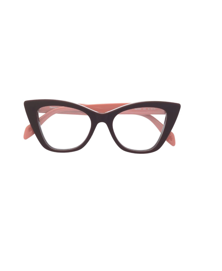 Alexander Mcqueen Cat-eye Clear Glasses In Black