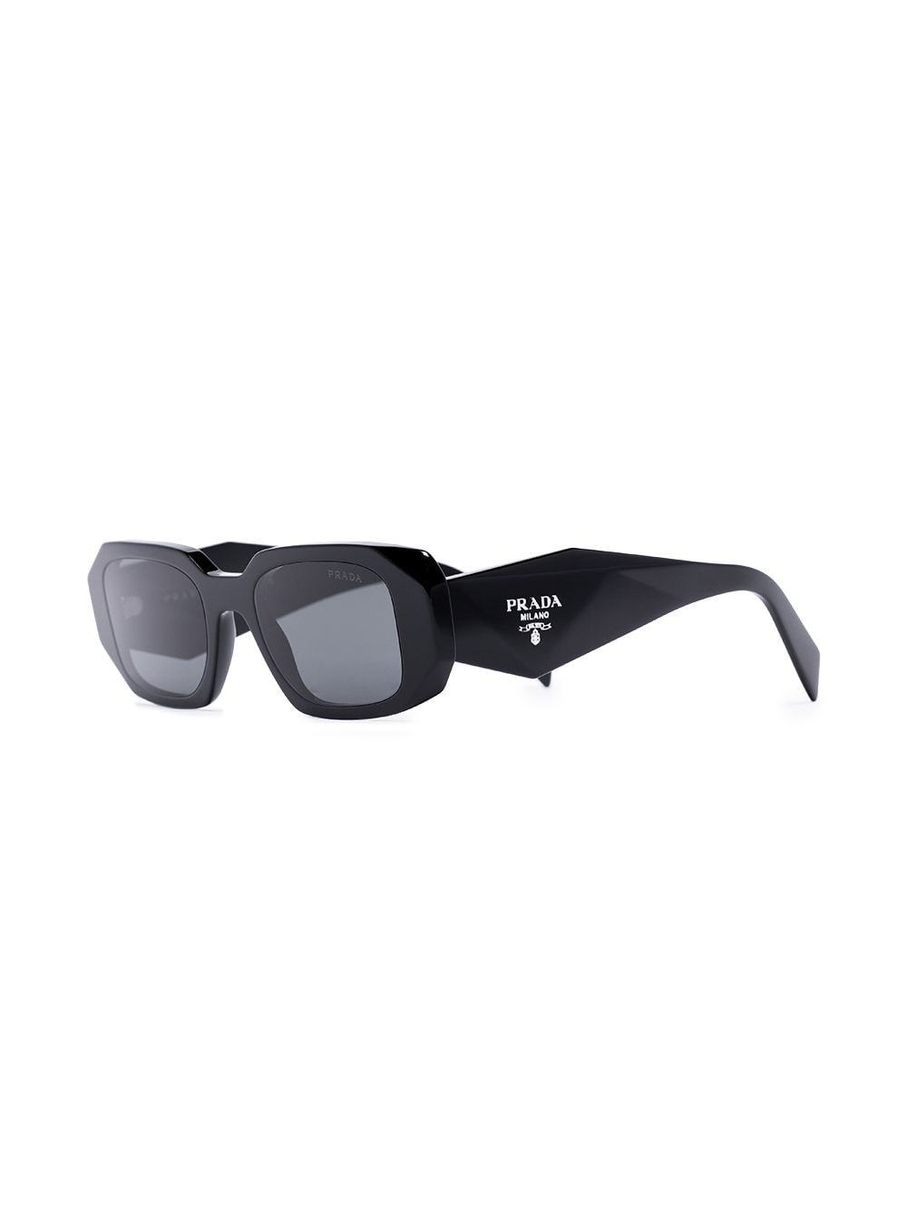 Prada Rectangular Sunglasses In Gray