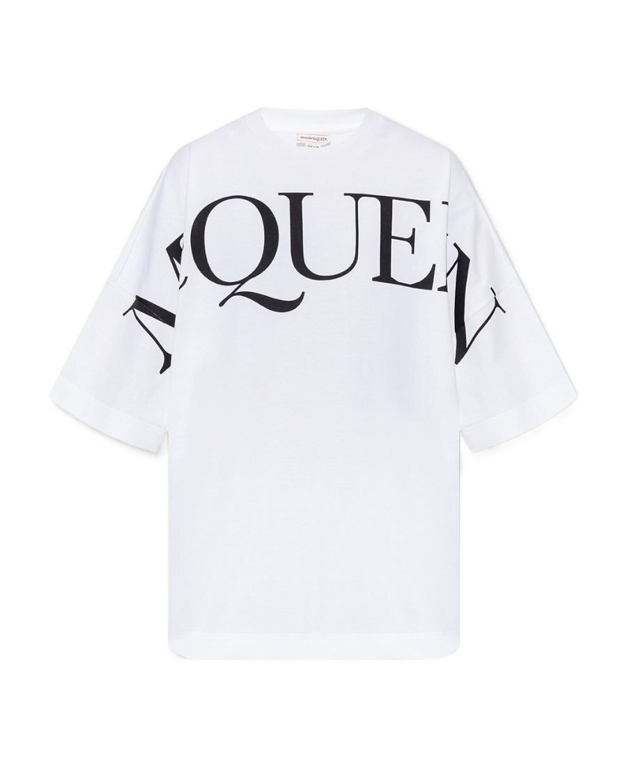 Alexander Mcqueen Logo Cotton T-shirt In White
